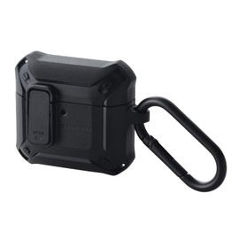 Elecom AVA-AP06ZEROLBK AirPods Case, 4th Generation, Active Noise Cancelling, Locking Function, Shock Absorption, Compatible with MagSafe Charging, ZEROSHOCK Lock Case, Black