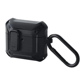 Elecom AVA-AP06ZEROLBK AirPods Case, 4th Generation, Active Noise Cancelling, Locking Function, Shock Absorption, Compatible with MagSafe Charging, ZEROSHOCK Lock Case, Black