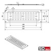 SOTECH Aluminium Ventilation Grille Lockable (260 x 90 mm, Slot