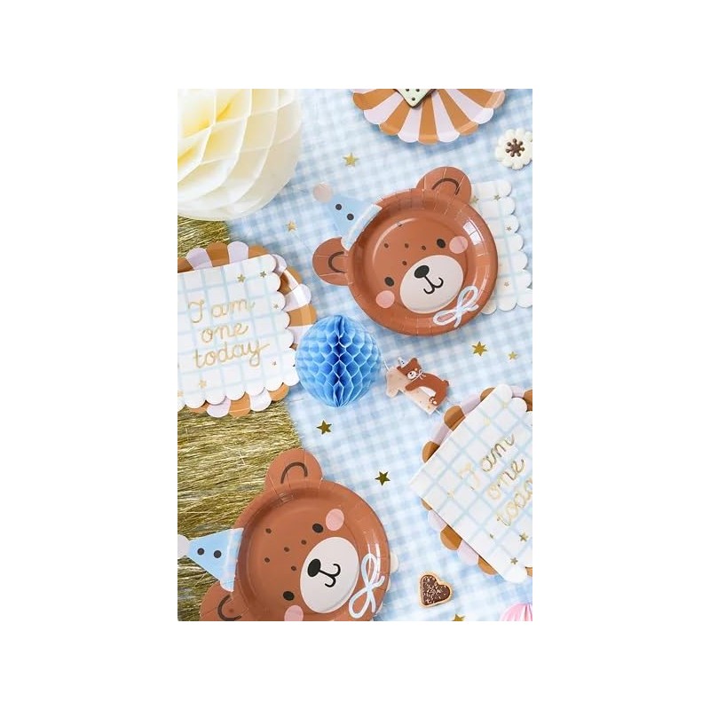 Inevitable Paper Teddy Bear Head Plates, 21 x 23 cm,