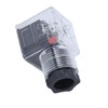 LiebeWH 5Pcs DC24V Solenoid Coil Plug, Transparent, Plastic, 5 Ports,