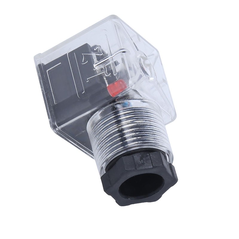 LiebeWH 5Pcs DC24V Solenoid Coil Plug, Transparent, Plastic, 5 Ports,