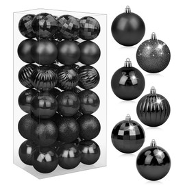 BLAZOR Christmas Baubles, Christmas Ball Ornaments with Strings, M Size, Shatterproof Plastic Christmas Bulbs, Hanging Decorations for Xmas Tree, Holiday, Wedding, Party