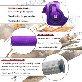 Motorcycle Throttle Assembly,7/8" Quick Twist Throttle Grips with Throttle Cable Aluminum Alloy Universal for CRF KLX SSR TTR 110 125 150 200 250cc Dirt Pit Bike ATV Mini Bike (Purple + Black)