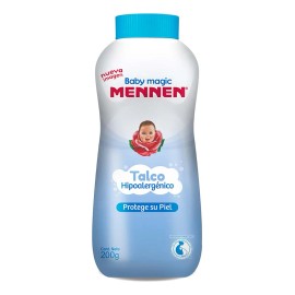 Talco para bebé Azul Hipoalergénico Baby Magic Mennen 200g