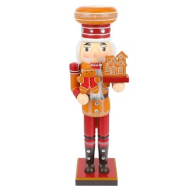 NUOBESTY Wooden Christmas Nutcracker Soldier Decorations: 35CM Nutcracker Gingerbread Man Figures Desktop Ornament For Gifts Xmas Holiday Supplies, 35X10X8CM, Assorted Color 2