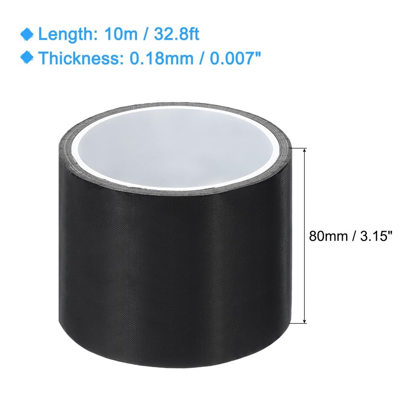 QUARKZMAN Heat Resistant Tape 80 mm PTFE Coated Fabric Tape