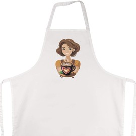 Azeeda 'Barista And A Coffee Cup' Unisex Cooking Apron (AP00064743)