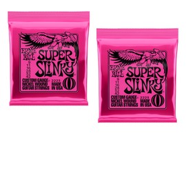 Ernie Ball Super Slinky Electric Guitar Strings, Nickel Wound, Lot/2, P02223^2