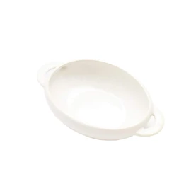 TAMAKI T-921333 Kiln Au Gratin Gratin Large Size White Diameter 9.1 x Depth 5.3 x Height 2.0 inches (23 x 13.5 x 5 cm), 20.3 fl oz (600 ml)