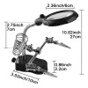 Lupa Con Led Pinza Base Para Cautín Reparacion Electrónicos