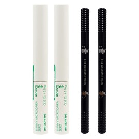 Innisfree Skinny Meticulous Color Zero (No. 2 Black) 2pcs + Eyebrow Dark Brown 2pcs / 이니스프리 스키니 꼼꼼카라 Zero(2호 블랙) 2개+아이브로우 흑갈색 2개