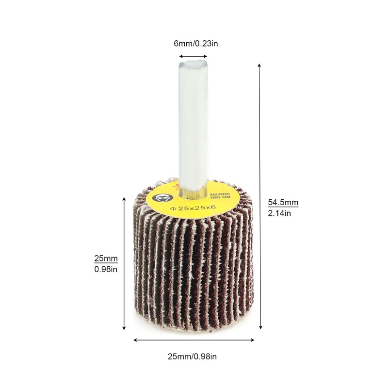 ChgImposs 10pcs 80 Grit Aluminium Oxide Flap Wheels, Compatible with