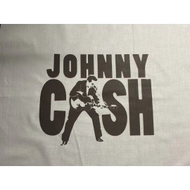 SINGER 1 Johnny Cash Quilt Block  “ The Man In Black Music Fabric Material Folsom Priso