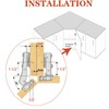 TamBee 1 Pair 45 Degree Hinges Soft Close Cabinet Corner