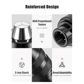 Multi Chuck Set Compatible with Dremel, Mellbree 0.8-3.2mm Drill Keyless Bit Collet Nut Kit Replacement Keyless Quick Change Chuck Rotary Tool Accessory Compatible with Dremel 3000 4000 7700 8200