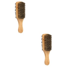 Beavorty 2pcs Beard Straightener Brush Boar Bristle Men's Beard Brush Styling Maker