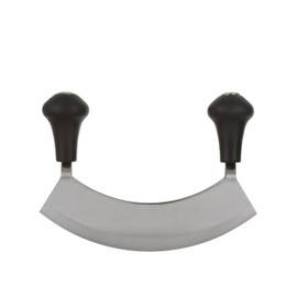 KASANOVA Mezzaluna con doppia lama in acciaio, 17,5x3,8x12,5 cm