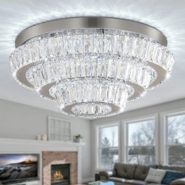 Modern Creative LED Ceiling Light for Home Simple Round Design with Cool White Light Source for Living Room DecoratingShade  color: Cool White, Design Style: Modern, Lamp Power(W): 50, Number of Lights: LED