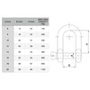 (Pack of 2) Galvanised Steel Shackles 16mm Shackle Clip with