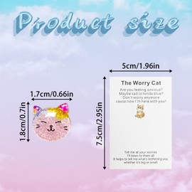 Tabanzhe Little Pocket Hug-2PCS Mini Cute Cat Hug Gift Encouraging Pocket Hug Decoration Sending a Hug Gift Token Keepsake Ornament Give Cat Hugs to Family Friends Birthday Wedding Party(Pink)