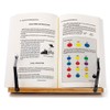 wishacc Bamboo Book Stand, Adjustable Book Holder Tray and Page