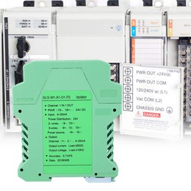 Transmitter 4-20 mA 0-10 V, DC Signal Conditioner, Measuring Transducer, Signal Converter, Current, Signal Isolator, Transmitter, One in One Output Configured, for Large (One Input and One Output