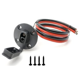 Meiyangjx 60cm 10 AWG Quick Disconnect Panel Extension Cable with Weatherproof SAE Socket Sidewall Port