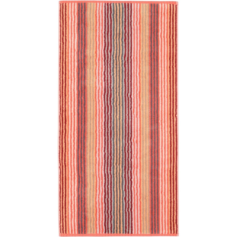 Cawö bath towel Unique Streifen orange size 70x140 cm