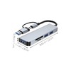 Operitacx USB Hub Multi Port Adapter USB Splitter with Card