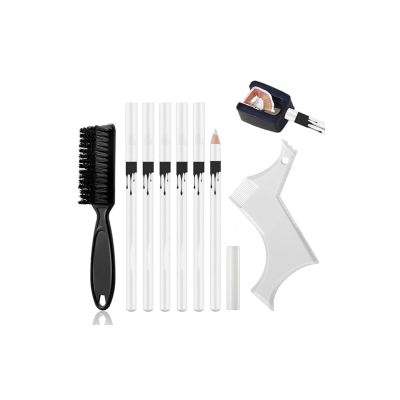 White Barber Pencil Set - Edge Hairline Razor Trace Pencils