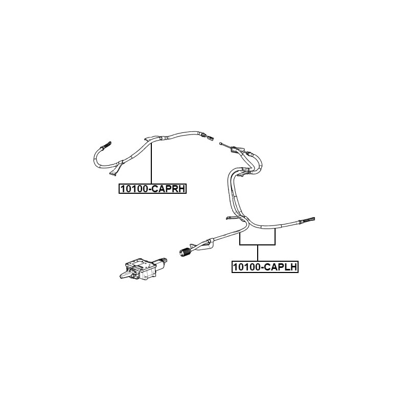 FEBEST Handbrake Cable 10100-CAPRH Rear Right Antara 0.665 kg
