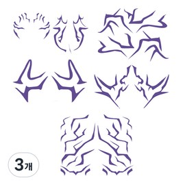 Hanuibaram Kadeheon Saja Boys Tattoo Sticker 8-piece set, 3 pieces, purple / 하늬바람 케데헌 사자보이즈 타투스티커 8종세트, 3개, 퍼플