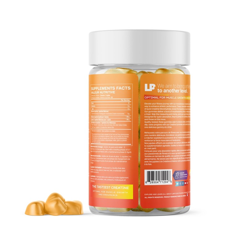 Limitless Pharma Pure Creatine Gummies | 5g Creatine Monohydrate |