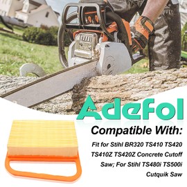 Air Filter for Sthil TS410 TS420 TS410Z TS420Z Concrete Cut-Off Saw, TS 410 TS 420 Air Filter with Spark Plug Primer Bulb Fuel Filter Tune Up Kit Peplaces 4238 140 4401, 4238 140 1800, 4238 141 0300