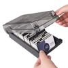 Business Card Box, Business Card Storage Box with 4 Divider