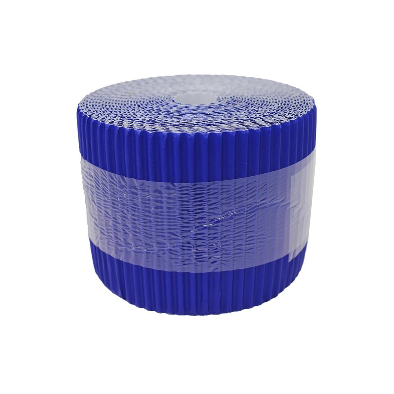 Bright Ideas Ultra Blue, 10cm x 7.5m Corrugated Border Roll