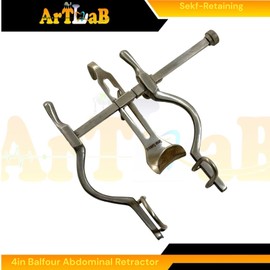 Abdominal Retractor Spread Tool Self-Retaining Balfour Retractor 4" Fenestrated - Veterinary Instrument Sterilization Safe