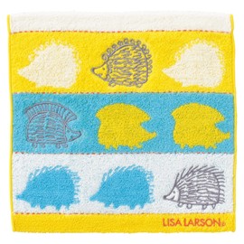 Marushin 6805007200 Lisa Larson Hedgehog Hand Towel, 9.8 x 9.8 inches (25 x 25 cm), Hedgehog Silhouette
