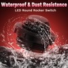 Round Rocker Switch, 12V Toggle Switch, Waterproof Lighted LED On/Off
