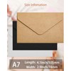 Litave Greeting Card A7 Envelopes, 100 Pack Brown Kraft Invitation