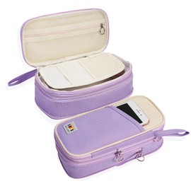 JAKAGO Foldable & Expandable Pencil Case, Super Large Pencil Case, Pencil Case for Teenagers/Boys/Girls, purple, pencil case