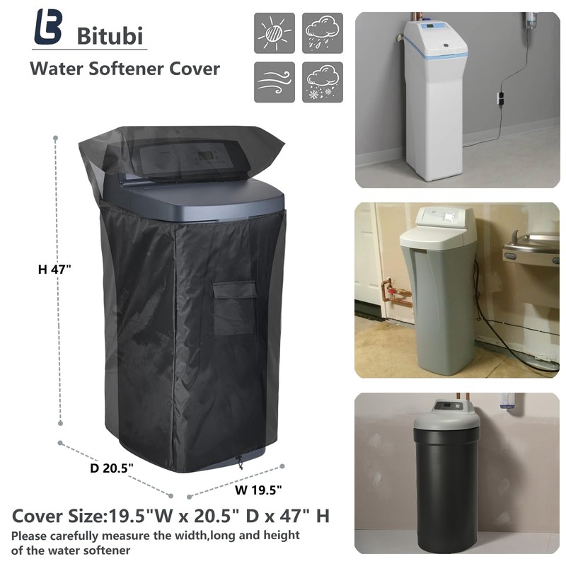 Bitubi Water Softener Cover Winter Cover, Indoor/Outdoor Water Softener Insulated