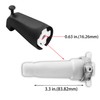 SENTO Slip On Black Universal Bathroom Tub Spout with Diverter,