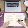 Wonderpool A4 PU Leather Portfolio Holder Ring File Document Case
