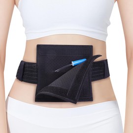 Breathable Feeding Tube Belt, Concealed and Comfortable Gastric Stoma G-Tube Accessories, Peritoneal Dialysis Belt, Adult Dialysis Feeding Tube Supplies with Large Square Feeding Tube Bag