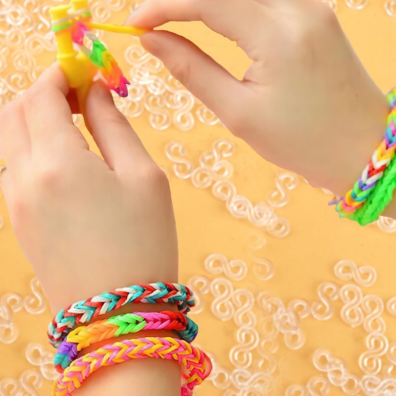 Dolaso 500 Pieces Rubber Band S Clips Loom Band Clips