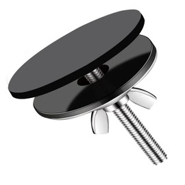 5 cm Stainless Steel Blind Plug Cover, Sink Hole Cover, Tap Hole Cover, Stainless Steel Tap Hole, Sink Tap Hole Cover for Kitchen and Bathroom Sink (Black)
