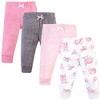 Hudson Baby Unisex Baby Cotton Pants and Leggings Basic Pink