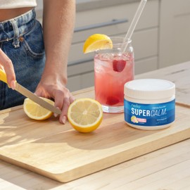 Nello Supercalm Powdered Drink Mix Tub, Cortisol Reducer*, Sleep Aid Supplement, L Theanine, Ksm-66 Ashwagandha, Magnesium Glycinate, Vitamin D 3, No Sugar, Non GMO, 30 Ct, Raspberry Lemonade